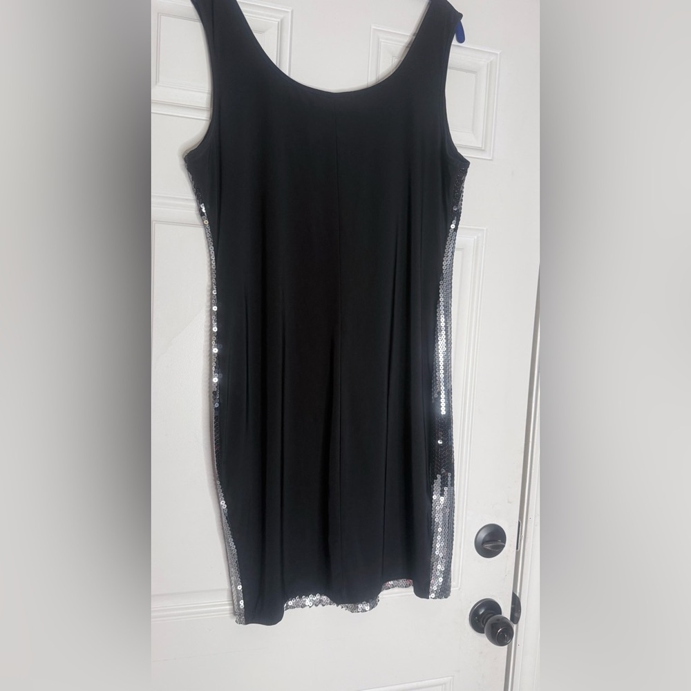 maitai Black and Silver Sequin Midi Dress size 2X - Picture 10 of 10